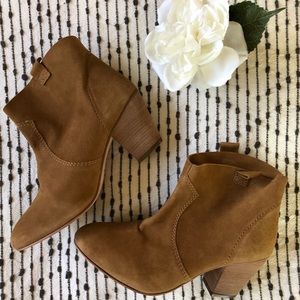 *COC!* Boden Ankle Booties Caramel Suede Western